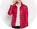 Women Fashion Ultralight Down Jacket with 90% Down 10% Feather White Down Stand Collar Jacket,Small,Red