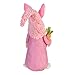 GMOEGEFT Easter Bunny Decoration Swedish Gnome Plush, Rabbit Tomte with Carrot, Scandinavian Nisse Standing Figurine, Holiday Home Decoration (Slim Pink) - 20 Inches
