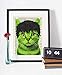 The Hulk Cat Superhero Kids Bedroom Wall Decor, Vintage Wall Art Upcycled Dictionary Art Print Poster For Kids Room Decor 8x10 inches, Unframed