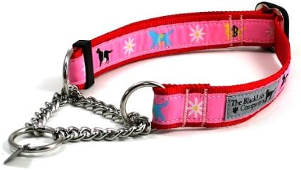 ザ ブラックラブカンパニー ハーフチョーク Mlサイズ デイジーピンク レッド メイルオーダー 中 大型犬用 首輪 国産 犬グッズ専門店 しつけ用 オリジナル
