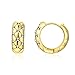 Jonline24h Luxury Girl Ladys Womens Copper 18ct Yellow Gold Plated Jewelry Crystal Wedding Hoop Earrings New