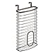 InterDesign Axis Over the Cabinet Kitchen Storage Holder for Plastic and Garbage Bags - Bronze