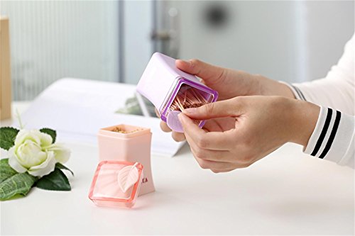 NiceGo Bamboo Toothpicks and Dispenser, 500 Pieces of Toothpicks Per Dispenser, Total 1000 Pieces, 2 Cases in One Package