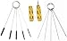 SYWHZ 3 in One Airbrush Cleaning Kit Tools(Include Five Diameters Nylon Brushes & Five Nozzle Cleaning Needles & One Golden Colour Needle Tool)