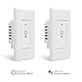 Smart Switch, Homeyard Smart Light Switch In-Wall WiFi Remote Control Wireless Single Pole Switch No Hub Required, Compatible with Alexa and Google Assistant (2 pack)