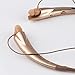 LeadTry Enjoy Music Bluetooth Headphones Wireless Sport Stereo In-ear Noise Cancelling Earphone Headset Running Gym Exercise Earbud Neckband with Microphone for Apple Iphone Ipad Samsung Sony Gold