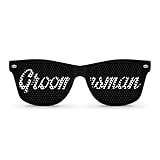 GROOMSMAN Black Retro Party Sunglasses