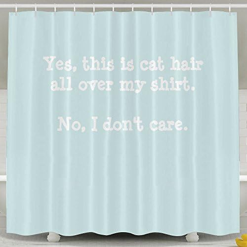 Xiaobaby Cat Hair Funny Bathroom Curtains 6072inch