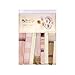 My Mind's Eye - Fancy Pink Gold and Ivory Paper Party Fans - 8 Count - Decorations