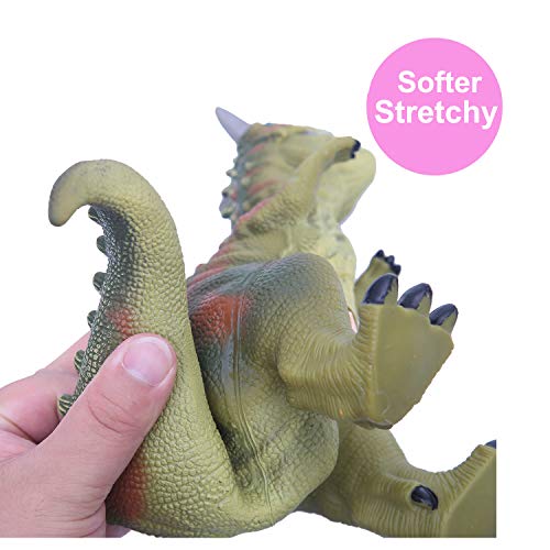 14" Jumbo Dinosaur Figures 4-Set, Realistic Looking Sound Toys (501A)