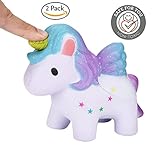 Acomon Squishies Slow Rising Jumbo Kawaii Cute 2 Pack Unicorn Creamy Scent for Kids Party Stress Reliever Toy Gifts