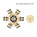 LEDLampsWorld Brass Fidget Spinner Toy with Stainless Steel Bearings Grow in Dark, 6 Sided Anti Fidgets Spinners Toys
