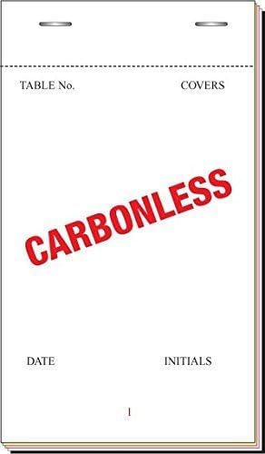 100 x Triplicate Carbonless Order Pads Restaurant Cafe Pub Waitress Check Forms