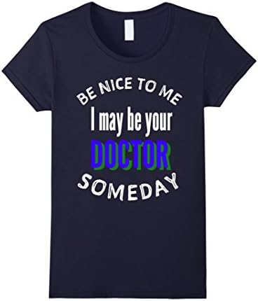 Womens Funny Doctor Medical School T-shirt med school gift tee Small Navy