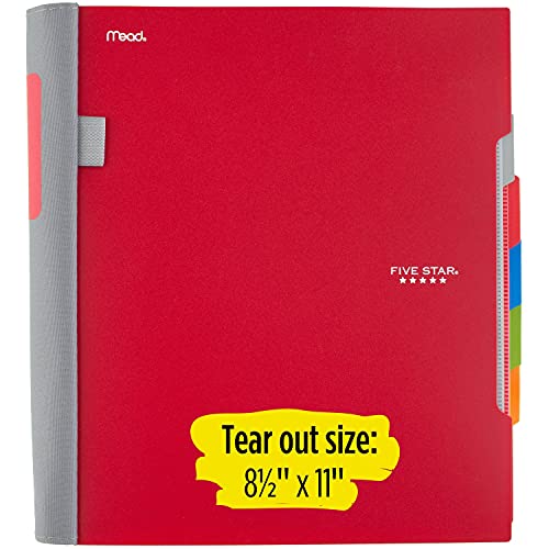 Five Star Advance Spiral Notebook Plus Study App, 5 Subject, College