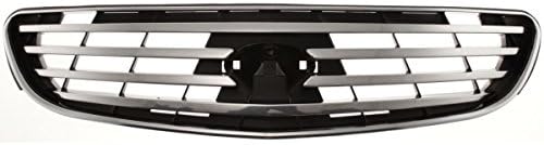 CarPartDiscounts 623105Y80A FITS INFINITI I35 CHROME SHELL DARK GRAY GRILLE IN1200106