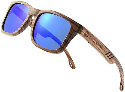 SKADINO Bamboo Sunglasses with Polarized lenses-Handmade Wood Shades for Men&Women SD6007