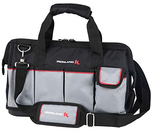 16 inch Tool Bag Wide Mouth with Multi-Compartment Pockets, Organizer Bag with Adjustable Shoulder Strap - Thumbnail 5