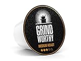 Grind Worthy Single Serve Capsules for Keurig K-Cup Brewers - Highest Quality Taste (Medium, 10 Count)