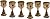 Jeweled Gold Goblets (set of 6)—Royal Goblets, Medieval Cups