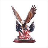 Eagle Sculpture on Wood Base - Style 32419