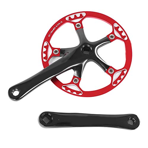 VGEBY Bike Crank Cranket, Chainwheel Chain Ring Set 45T 47T Crank Chainset Bike Crankset Chainring (black + red 45T) Bicycles And Accessories Bicycle and Spare Parts Ride
