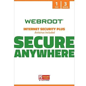 Webroot Internet Security Plus 2022 | Antivirus Software against Computer Virus, Malware, Phishing and more | 3-Device | 1-Year Subscription | Keycard