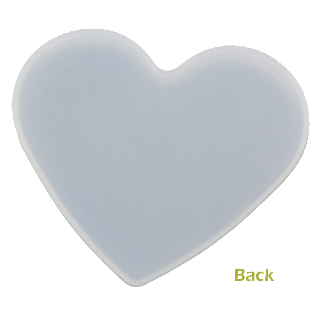 5Pcs Love Heart Epoxy Mold DIY Resin Casting Heart Base Coaster Silicone Mold, 5Pcs Medium Size, 10 x 7.3cm