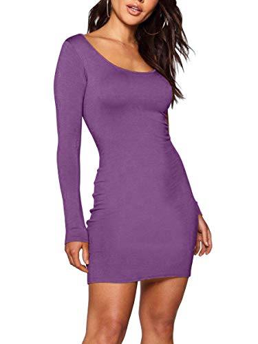 Misfondle Womens Sexy Casual Bodycon Long Sleeve Mini Club Dress |  Desertcart Guam