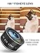 iPhone Lens Kit, 6 in 1 Cell Phone Camera Lens with 18X Zoom Telephoto Lens/Fisheye/Wide Angle& Macro Lens(Screwed Together)/Teleconverter/CPL, Compatible iPhone, Samsung & More