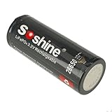 1pcs SoShine Rechargeable 26650 3200mAh 3.7V-4.2V PCB Protector Li-ion Battery Black