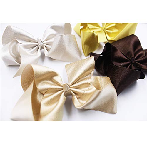 20PCS Girls Hair Bows Clips 6Inch Glitter Grosgrain Ribbon Hair Bows Alligator Hair Clips Hair Accessories for Baby Girls Toddlers Kids Children Teens - Thumbnail 5
