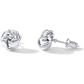 StyleJella Trendy Hollow Twisted Hypoallergenic Love Knot Chunky Stud Earrings for Women Valentine Prom Fashion Jewelry Gift