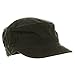 Washed Cotton Fitted Army Cap-Black W32S34E