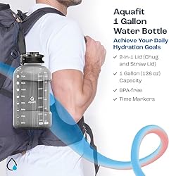 AQUAFIT 1 Gallon Water Bottle with 2-in-1 Straw