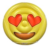 Emoji Swimming Pool Float | Heart Eyes Emoticon | Huge 60 Inch Raft | Cool For Pool Parties