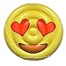 Emoji Swimming Pool Float | Heart Eyes Emoticon | Huge 60 Inch Raft | Cool For Pool Parties