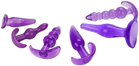 Huikeer Women t-Shirt 6 Pcs 6 Size Silicone Soft Anal Butt Plugs Anal Trainer Toys