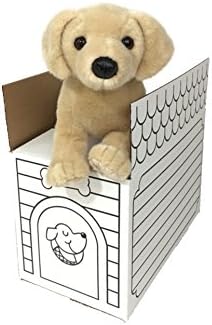 Yellow Labrador + Dog House Shipping Box