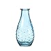 V-More Light Blue Glass Bottle Flower Bud Vase Bubble Rib Hobnail 5.6-inch Tall for Home Decor Party and Celebration (Set of 3)