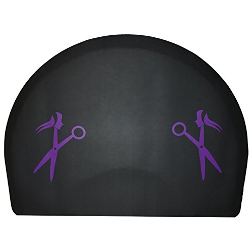 LCL Beauty Purple Reclining Hydraulic All Purpose Cutting Shampoo Chair & Anti-Fatigue Floor Mat for Salon Spa Beauty Equipment