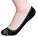 QBSM 4 Pack Womens Cute Lace Soft Low Cut No Show Anti-Slip Liners Socks