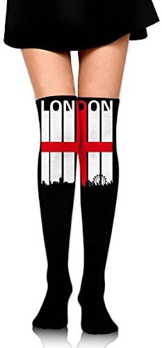 England Cross Flag London Skyline Women's Casual Socks Over The Knee High Socks 60cm
