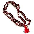 Certified Rose Wood Japa Mala 8mm with Gomukhi Japa Bag - Yoga Prayer Bead for Meditation Original buddhist Rosary Rakta Chandan Lal Chandan Sandalwood Pooja Mala spiritual Rosewood Necklace energized