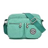 Tiny Chou Lightweight Waterproof Nylon Shoulder Bag Compact Crossbody Messenger Bag with Pockets