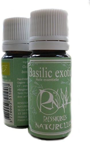 Ressources Naturelles Organic Tropical Basil Essential Oil, 10 ml