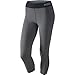 Nike Women's Pro Cool Capris, Dark Grey/Heather/Black, LG