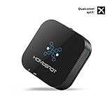 HomeSpot HS-BTADP-236V2 BLUETOOTH RECEIVER APTX for Home Stereo RCA 3.5mm Wireless Audio Adapter Streams Music Audio from Echo Smart Phone Tablet PC BOX PACKAGING - BLACK