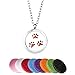 JOYMIAO 316L 8 Pads Essential Oil Diffuser Dog paw prints Stainless Steel Necklace with Magnetic Locket Pendant