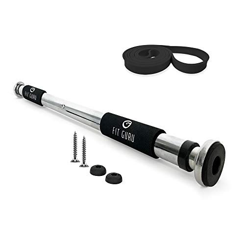 Pull-Up-Bar-with-Resistance-Band-Adjustable-Steel-Door-Bar-Great-for-Home-Fitness-Mounted-Chin-Up-Bar-Workout-Pullup-Built-Bar-Exercise-Equipment-250-lb-Weight-Capacity